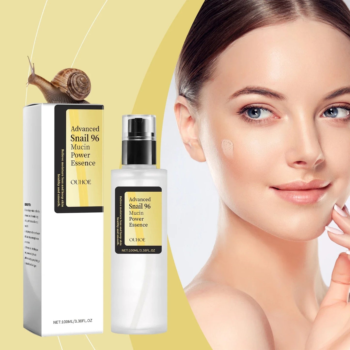 Korean Snail Mucin 96% Facial Essence - Anti-Aging & Brightening
