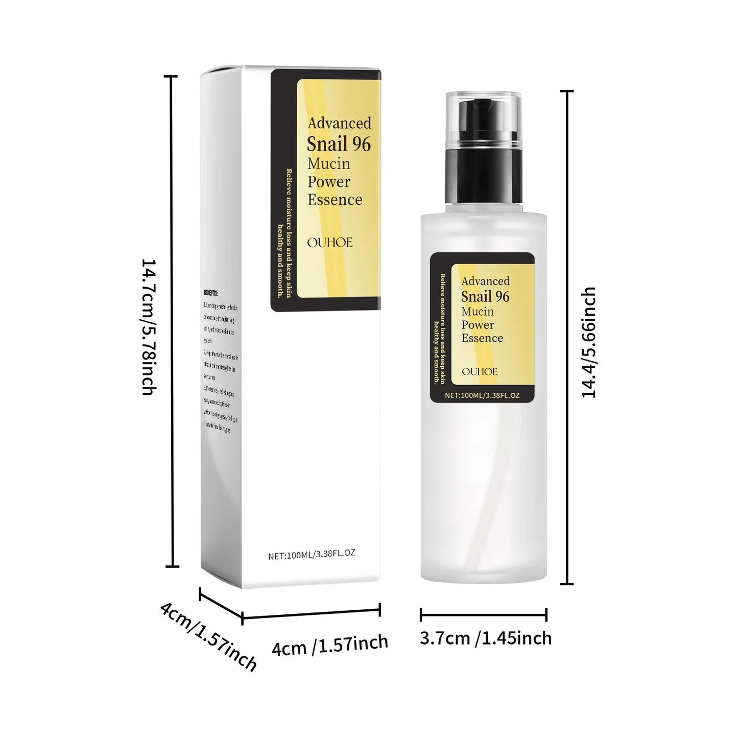 Korean Snail Mucin 96% Facial Essence - Anti-Aging & Brightening